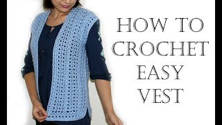 Crochet Easy Vest [upl. by Mastic]