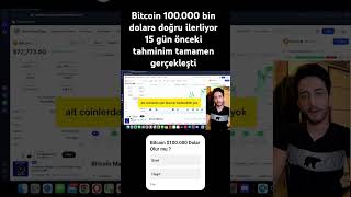 Bitcoin 100 bin dolara doğru ilerliyor bitcoin btc kriptopara [upl. by Vassily]