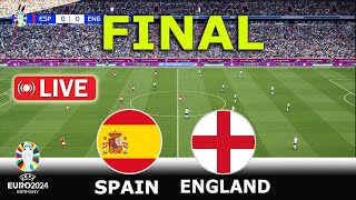 🔴LIVE  SPAIN vs ENGLAND  FINAL  UEFA EURO 2024  MATCH LIVE TODAY  REALISTIC PES GAMEPLAY [upl. by Reifel3]