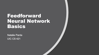 Feedforward Neural Network [upl. by Namor]