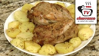 Como Fazer Pernil Assado com Batatas  Tv Churrasco [upl. by Yug936]