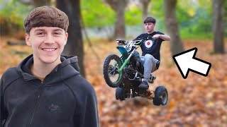 Wheelie on 110cc Pit Trike [upl. by Aniles894]