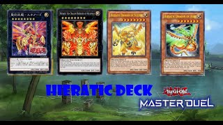 YuGiOh Master DuelHieratics deckHieratic Sky Dragon Overlord of Heliopolis [upl. by Etak]