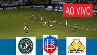 CONCORDIA X CRICIUMA AO VIVO COM IMAGENS I CAMPEONATO CRICIUMA 2024 ASSISTA HOJE [upl. by Adnohryt]