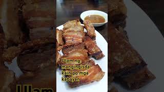 Menu for lunch crispy pork kabobovlogs fishingislife [upl. by Xela]