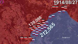 Battle of Tannenberg in 45 seconds using Google Earth [upl. by Icaj]