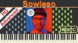 Mark Forster  Sowieso I Piano Tutorial amp Sheets by MLPC [upl. by Ensign272]