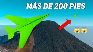 Cómo hacer un avión de papel que vuele una distancia de 100 pies  Los mejores aviones de papel [upl. by Ragg]