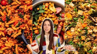 4 Quick amp Easy Vegan Dinners I make on repeat 20 min or LESS prep time [upl. by Airitak528]