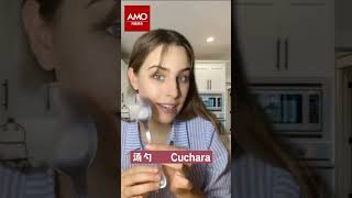 🌟“学习西班牙语Vlog🌈 【餐具 los cubiertos】✅El tenedor叉子🍴✨✅La cuchara勺子🥄✨✅El cuchillo刀子🔪✨✅Los palillos筷子🥢✨ [upl. by Imaon338]