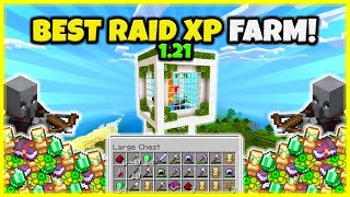 BEST RAID FARM EVER VERY FAST In Minecraft Bedrock 121 [upl. by Trefor221]