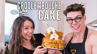 Croquembouche Cake ft Georgias Cakes  Topless Baker [upl. by Anelis63]