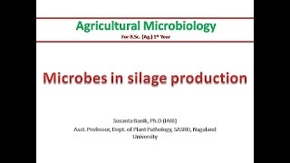 Microbes in silage production  Conservation of green fodder  Lactic acid  Anaerobic fermentation [upl. by Lihas]