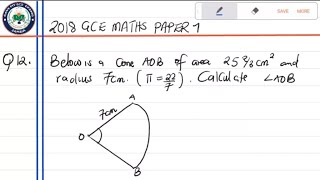 ECZ 2018 GCE MATHS PAPER 1 QUESTION 12 [upl. by Matheny587]