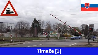 Železniční přejezdŽelezničné priecestie Tlmače 1 SK  842023 [upl. by Allebram]