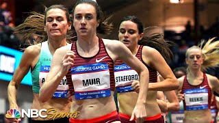 Laura Muirs meat grinder of a final lap clinches epic Wanamaker Mile at 2023 Millrose  NBC Sports [upl. by Shepley594]