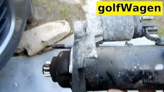 VW Golf 5 starter replacement [upl. by Rudin]