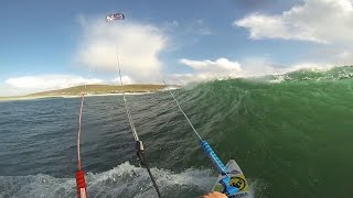 Big Wave Kiting Tiree Scotland  Kitesurfing extreme waves  Kiteboarding  GoPro  My Kite Minute [upl. by Sidoeht]