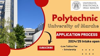 How To Apply To The Polytechnic University of Marche Complete Application Process 202425 [upl. by Godding]