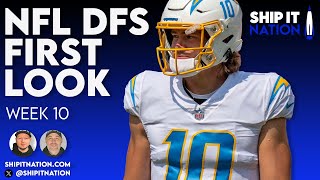 NFL First Look  Week 10  DraftKings amp FanDuel DFS Picks Plays and Process [upl. by Vinson]