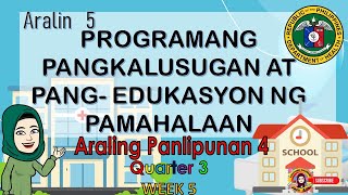 Araling Panlipunan 4 Quarter 3 Week 5 programang Pangkalusugan at pang Edukasyon ng Pamahalaan [upl. by Katerina965]