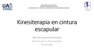 Kinesiterapia en cintura escapular [upl. by Eitirahc]