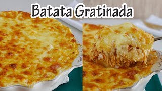 BATATA GRATINADA COM FRANGO E QUEIJO I Receitas e Temperos [upl. by Carlyn]