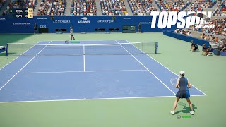 Top Spin 2K25  Iga Swiatek Vs Naomi Osaka  US Open COURT LEVEL VIEW PS5 [upl. by Bloem]