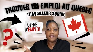 EMPLOI AU QUÉBEC  Travailleur social  Assistant de Service Social [upl. by Inor]