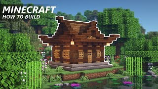 Minecraft How to Build a Small Japanese House  Survival Starter House Tutorial [upl. by Annalla926]