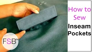 Sewing Inseam Pockets [upl. by Nalahs883]