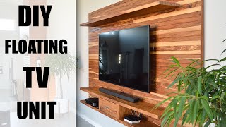 DIY Floating TV Wall Unit  How To Build Your Own  YouTube [upl. by Ahseik135]