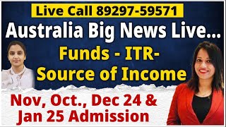 Live Call 8929759571 Australia  Big News Live Funds  ITR Source of Income [upl. by Saied17]