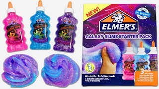 Elmers Galaxy Slime Starter Pack  Testing Out Slime Kits 2 [upl. by Roter]