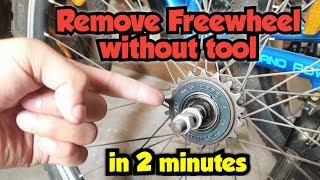 How to open a freewheel without any tools  Remove cycle freewheel at home  Open freewheel [upl. by Areyk]