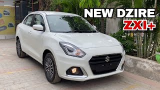 NEW DZIRE ZXI PLUS 2023  Maruti Suzuki Dzire Top Model 2023 White Colour Review [upl. by Leseil]