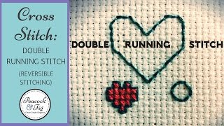 Reversible stitching  the Holbein stitch double running stitch for blackwork [upl. by Enerual]