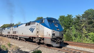 Lots of Amtrak Trains At Lorton FT Auto train switching 52122 [upl. by Guenzi275]