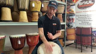 Learn Djembe Online with Soul Drummer  Common 44 Afro groove [upl. by Mazlack322]