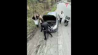 Pregnant woman gets car help from bikers takes bike instead shorts [upl. by Nigen]