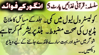 Angoor ke Fayde  Health Benefits Of Grapes 🍇🍷  Benefits Of Quranic Foods Part 5 [upl. by Damales]