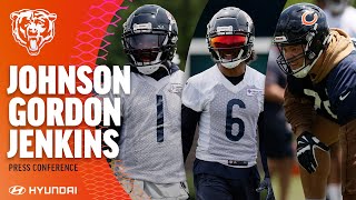 Johnson Gordon and Jenkins on competing team growth and Caleb Williams  Chicago Bears [upl. by Droffats629]