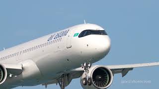 Air Astana Airbus A321 landing at Phuket airport [upl. by Baalman539]