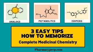 How to memorize complete medicinal chemistry pharmaceutical chemistry 3 Easy Tips [upl. by Llehsim271]