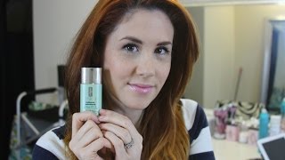 CLINIQUE REDNESS SOLUTIONS FOUNDATION FIRST REACTION AND REVIEW [upl. by Htenay130]