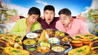 Chinese Guys try EVERY Indian Street Food [upl. by Guyon618]