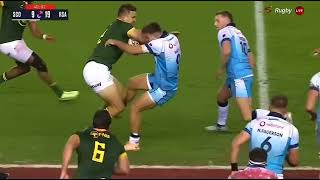 André Esterhuizen HUGE BOUNCE vs Scotland  Springboks Rugby 2024 springboks rugby [upl. by Sucy648]