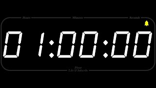 1Hour  TIMER amp ALARM  1080p  COUNTDOWNساعة واحدة عداد الوقت والإنذار 1080  العد التنازلي [upl. by Nonez41]