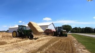 wheat straw hay baling [upl. by Morrie]