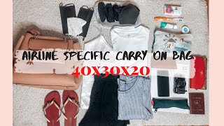 HOW TO PACK AIRLINE SPECIFIC CARRY ON 40X30X20 BAG  WIZZ AIR [upl. by Iaka]